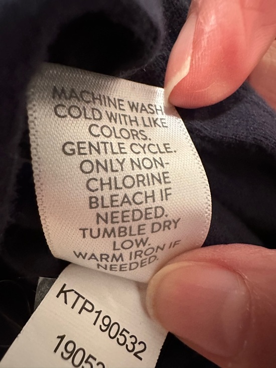 J. Jill Navy Eyelet Detail Long Sleeve Top - Picture 5 of 5